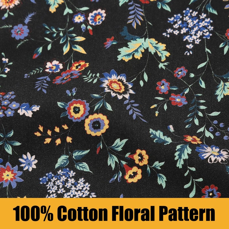 IDEALSANXUN Floral Tank Tops for Women 2026 Spring Summer Beach Boho Sleeveless Shirts Blouses Cute Crop Vest Top, Floral Black, S - Image 5