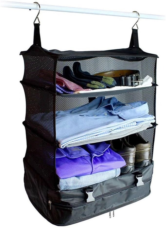 Generic 3-Tier Hanging Organizer with Large Travel Bag  - Image 2