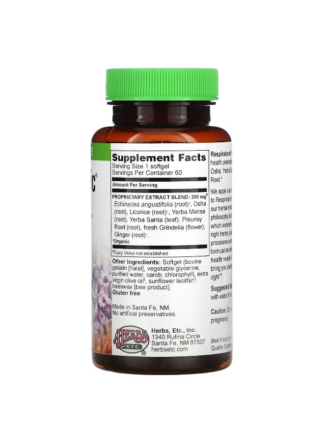 Herbs Etc., Respiratonic, 60 Softgels (Packaging may vary) - Image 2