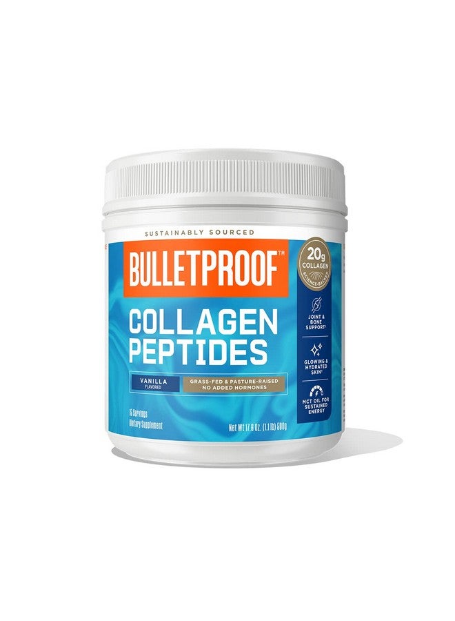 Bulletproof Vanilla Collagen Peptides Powder with MCT Oil, 17.6 Ounces, Grass-Fed Collagen Protein for Skin, Bones and Joints - Image 1