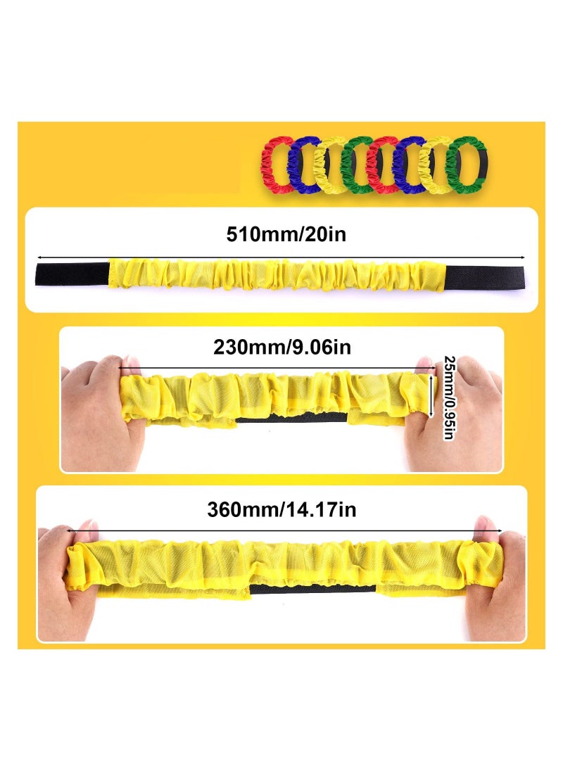 Generic - Legged Race Bands Colorful Elastic Tie Rope, 12pcs for Birthday Relay Race Game Carnival Field Day Backyard Indoor Outdoor Team Building Game Party Supplies - Image 1