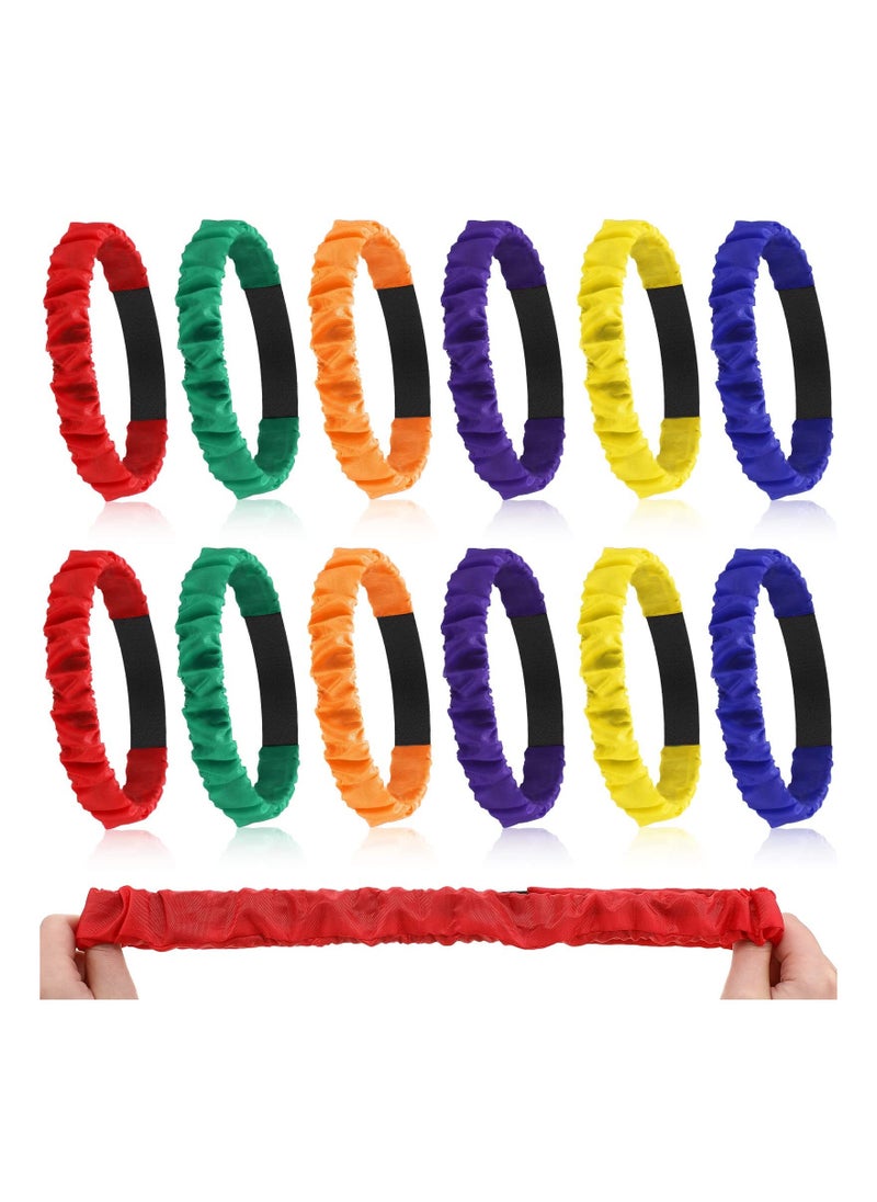 Generic - Legged Race Bands Colorful Elastic Tie Rope, 12pcs for Birthday Relay Race Game Carnival Field Day Backyard Indoor Outdoor Team Building Game Party Supplies - Image 1
