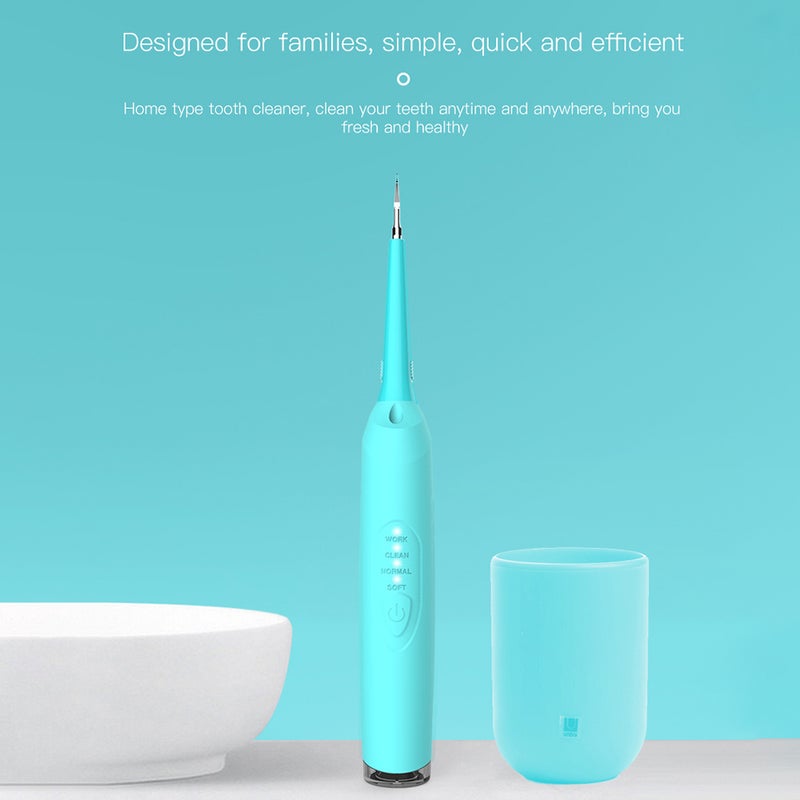 Electric Dental Calculus Remover Tooth Stains Tartar Scraper 2 Cleaning Heads 3 Cleaning Mode with LED Light Portable Whiten Teeth Oral Hygiene - Image 5