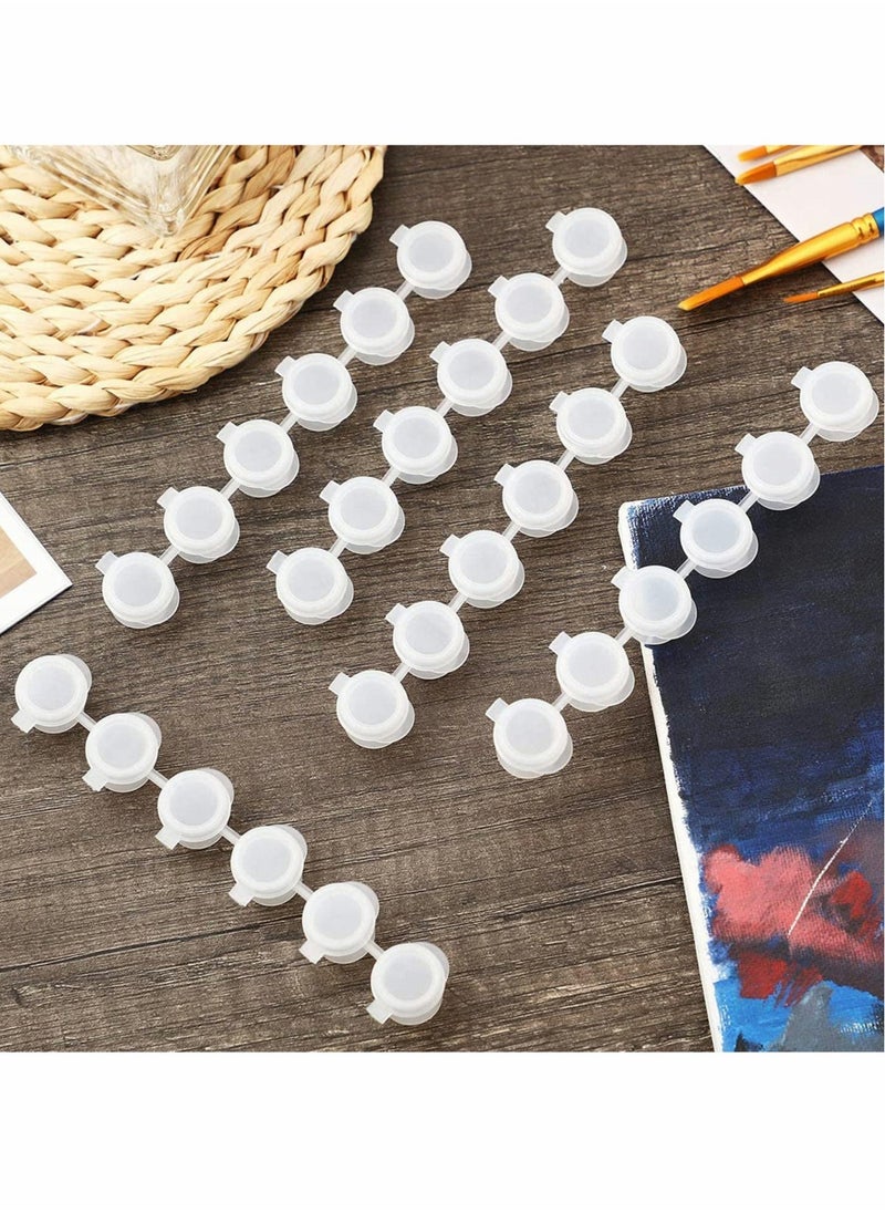 KASTWAVE Empty Paint Strips Paint Cup Pots Clear Storage Containers Painting Arts Crafts Supplies for Classrooms Schools Paintings Art Festivals, 144 Pots in Total 24 Strips (2 ml/ 0.07 oz)  - Image 4