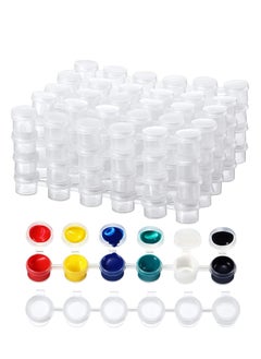 KASTWAVE Empty Paint Strips Paint Cup Pots Clear Storage Containers Painting Arts Crafts Supplies for Classrooms Schools Paintings Art Festivals, 144 Pots in Total 24 Strips (2 ml/ 0.07 oz)  - Image 1