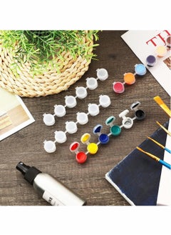 KASTWAVE Empty Paint Strips Paint Cup Pots Clear Storage Containers Painting Arts Crafts Supplies for Classrooms Schools Paintings Art Festivals, 144 Pots in Total 24 Strips (2 ml/ 0.07 oz)  - Image 5