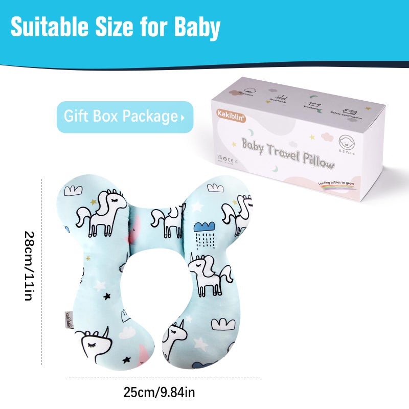 KAKIBLIN Baby Neck Pillow, Baby Support Travek Pillow,Upgraded Neck Pillows for Car Seat,Head and Neck Support Pillow for Car Seat, Pushchair(Unicorn) - Image 5