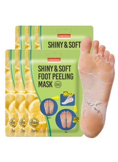 Purederm Purederm Shiny & Soft Foot Peeling Mask (6 pack) - For smooth and moist baby skin with Exfoliating peel off Calluses, Dry Skin, Cracked Heels - Men and Women  - Image 1