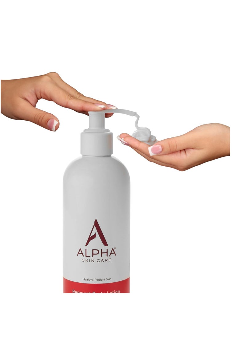 Alpha Alpha Skin Care Revitalizing Body Lotion with 12% Glycolic AHA, Simple and Effective Multi-Purpose Daily Moisturizer Hydrates and Exfoliates with Anti-Aging, 12 Oz  - Image 4