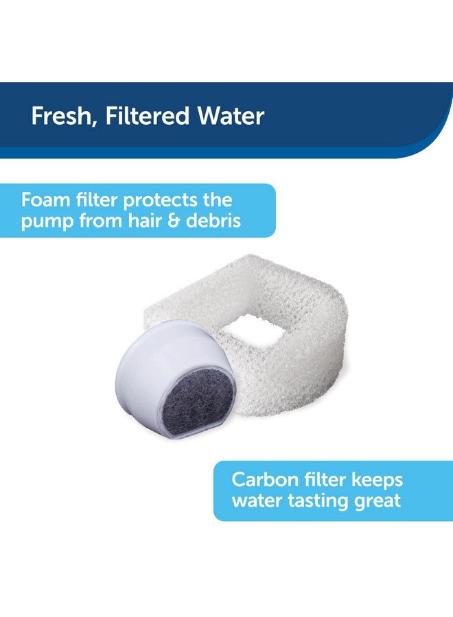 PetSafe Drinkwell Pagoda Pet Fountain  From Petsafe In Knoxville, Tn  Dog Water Bowl Dispenser  Multiple Angles To Drink From  Filters Included  Dog Fountain Provides Water When Power’S Out  White - Image 3