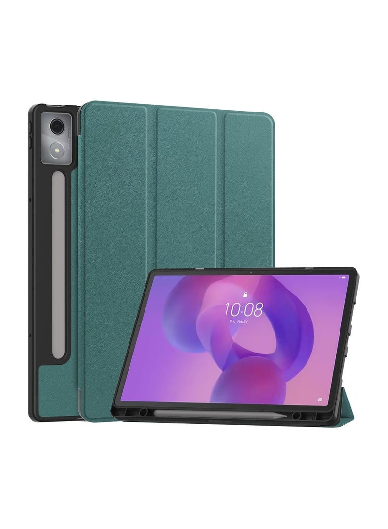 Smart Tablet Case for Lenovo Idea Tab Pro 12.7" (2025) TB373FU Built-in Pen Slot, Lightweight Tri-Fold PU Leather Case Case with Auto Wake/Sleep Function - Image 1