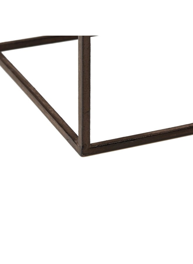madison park - Quad Cube Home D Cor - 3 Piece Set Metal Accent Statue Modern Luxe Geomatric Art Sculpture Design Living Room Shelf Accessories Multi Size Black Gold - Image 1