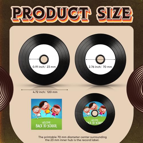 Singhoow 25 Pcs CDR Blank Discs 700mb 80 Min 52x Vinyl Recordable Disc with White Inkjet Printable Center and Black Recording Surface for Music Data - Image 3