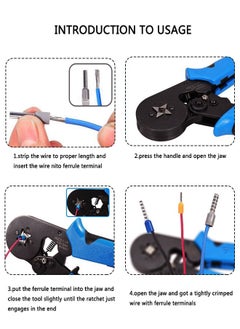 HAWAWA Ferrule Crimping Tool Kit, Ferrule Crimper Plier with 1200pcs Wire Ferrules Kit Wire Ends Terminals, 0.08-10mm²  - Image 4