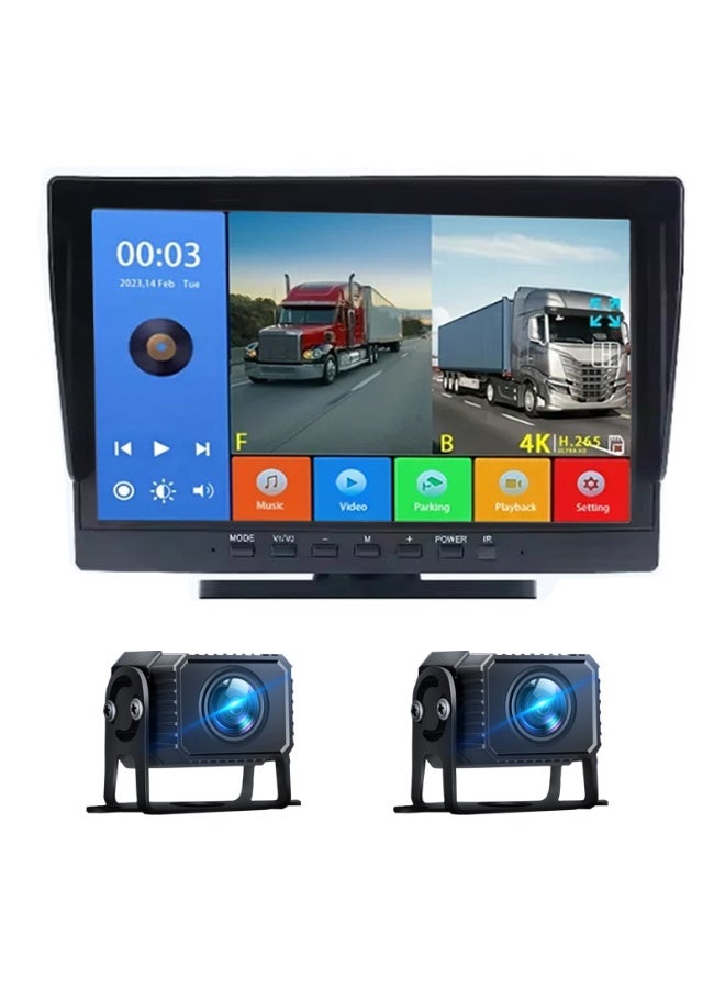 10.1 inch 2 channel 1080P Dash Camera MP5 for Trucks Bus Dashcam - Image 1