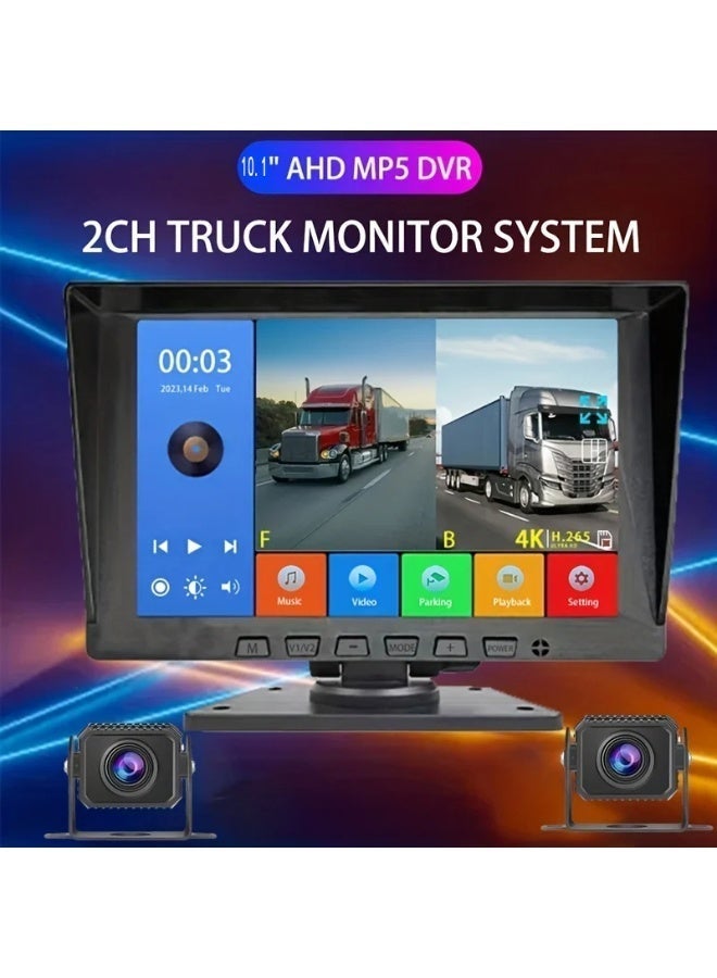 10.1 inch 2 channel 1080P Dash Camera MP5 for Trucks Bus Dashcam - Image 2