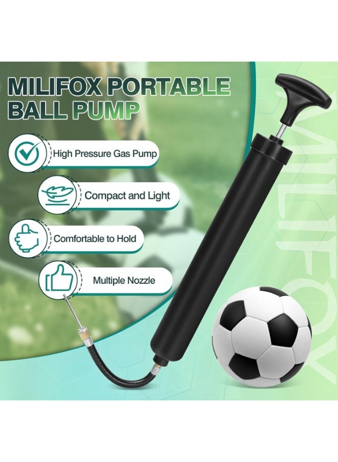 SportQ Premium Portable Ball Pump – High-Pressure Hand Air Pump with Flexible Hose, Dual Action Inflation & Multiple Nozzles – Perfect for Football, Basketball, Volleyball, Balloons, Exercise Balls & Inflatables – Compact, Lightweight & Travel-Friendly - Image 3