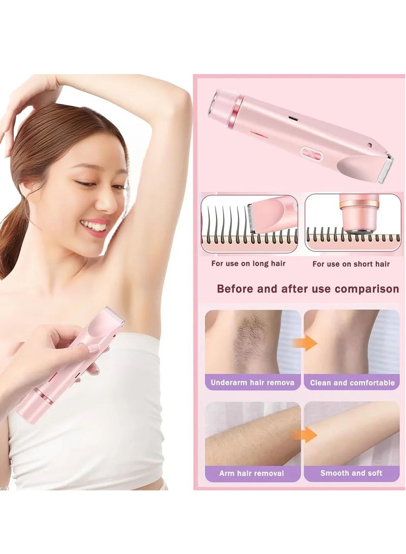 2in1 Electric Epilator Razors Painless Bikini Trimmer Facial Mustache Shavers Body Hair Trimmer for Women Facial Hair Remover - Image 3