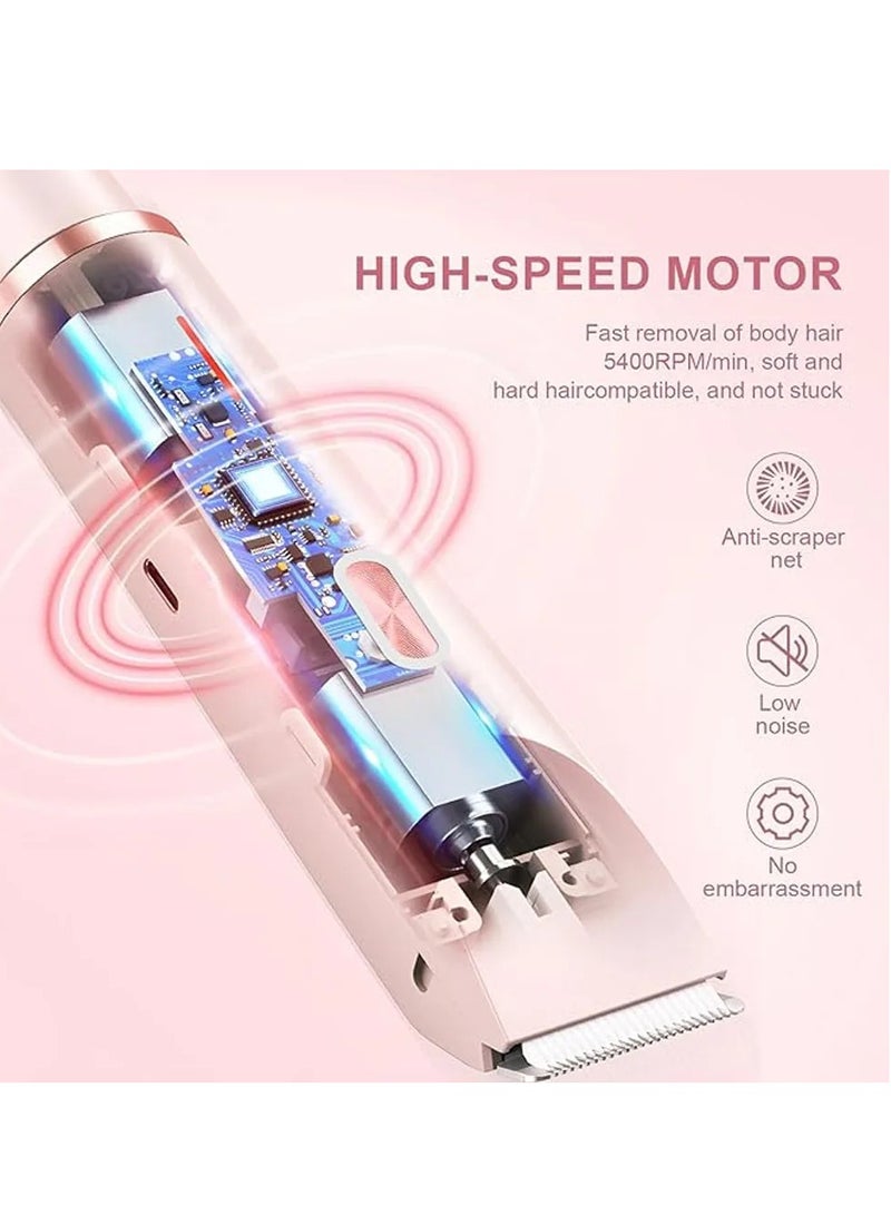 2in1 Electric Epilator Razors Painless Bikini Trimmer Facial Mustache Shavers Body Hair Trimmer for Women Facial Hair Remover - Image 2