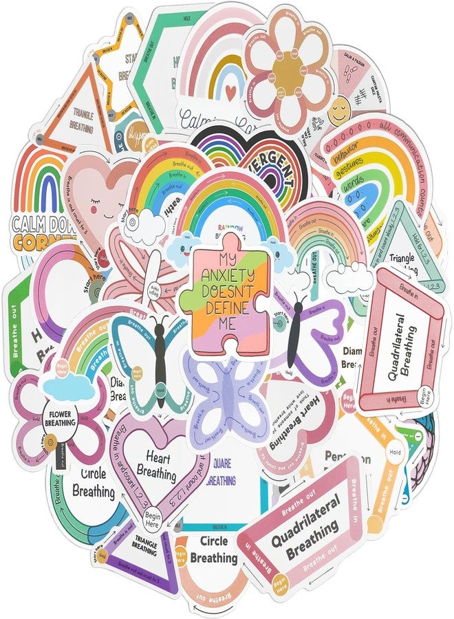 KYLELOVE Anxiety Sensory Stickers,Calm Strips for Sensory Stickers Fidget Mindfulness Sticker Anti Stress Items School Counselor Supplies Adult Sensory Anxiety Relief Items - Image 1