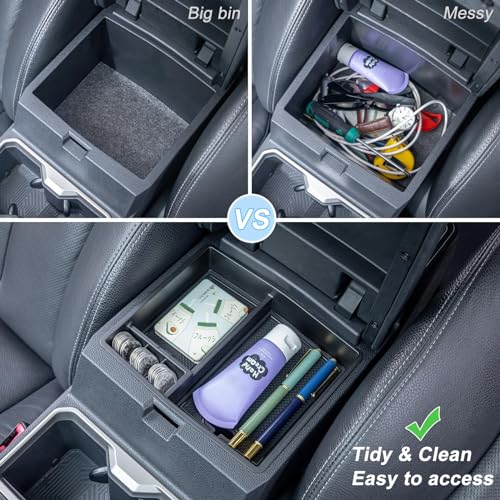JKCOVER OEM Fit 2024 2025 2026 Tacoma Center Console Organizer Tray Compatible with 2024-2026 Toyota Tacoma(4th Gen) Accessories ABS Plastic Storage Box（Patented Design） - Image 3