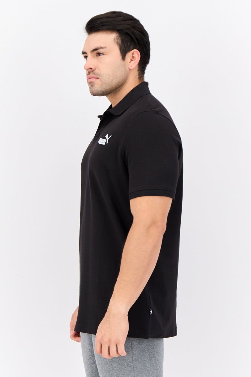 PUMA Men Sportswear Fit Short Sleeve Outdoor Polo Shirt, Black  - Image 3