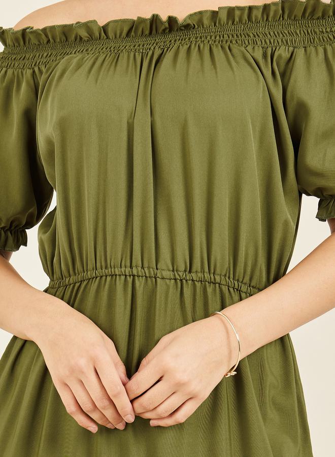 Styli Tiered Off-Shoulder Dress  - Image 3
