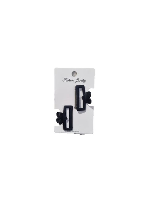 2 hair clip toka black