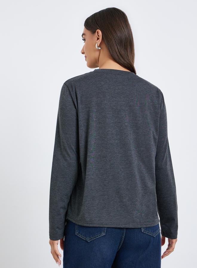 Styli Women Embroidered Front Regular Fit T-Shirt - Image 5