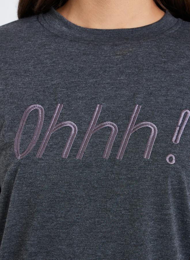 Styli Women Embroidered Front Regular Fit T-Shirt - Image 4