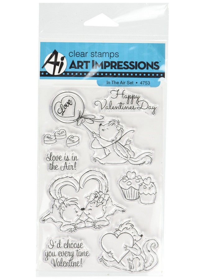 Art Impressions Valentine's Clear Stamp Set 7"X4"-in The Air - Image 1