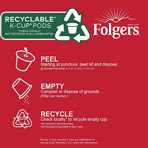 Folgers Classic Roast Coffee, Medium Roast, K Cup Pods for Keurig Coffee Makers, 32Count - Image 2
