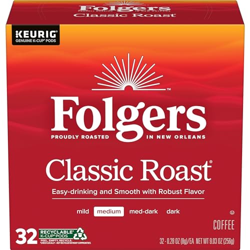 Folgers Classic Roast Coffee, Medium Roast, K Cup Pods for Keurig Coffee Makers, 32Count - Image 5