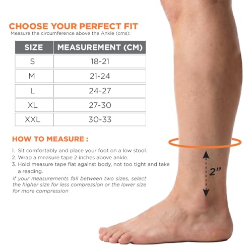 Vissco Ankler, 2 in 1 Anklet + Binder, Provides support & stability to the ankle for Sprain, Swelling Muscle & Ligament Injuries, Sports Injury- XXL (Grey) - Image 5