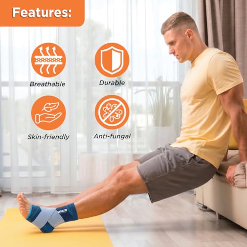 Vissco Ankler, 2 in 1 Anklet + Binder, Provides support & stability to the ankle for Sprain, Swelling Muscle & Ligament Injuries, Sports Injury- XXL (Grey) - Image 3