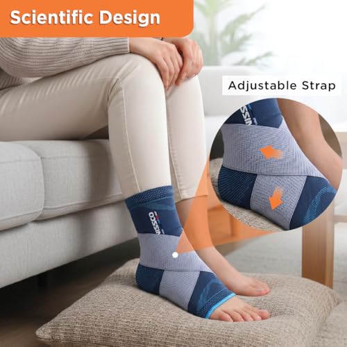 Vissco Ankler, 2 in 1 Anklet + Binder, Provides support & stability to the ankle for Sprain, Swelling Muscle & Ligament Injuries, Sports Injury- XXL (Grey) - Image 4