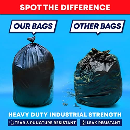 tasker 95 Gallon Trash Bags Heavy Duty MegaValue Pack 72 Bags Extra Large Black Can Liners 90100 Gallon Trash Bags 96 Gallon Big Garbage Bags Black - Image 5