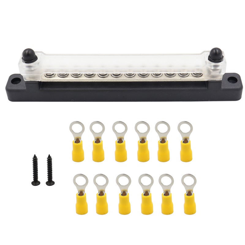 Rv Yacht 150A Summary Row 6-Way 12-Way Direct Summary Row With 12 Yellow Terminal Blocks - Image 1