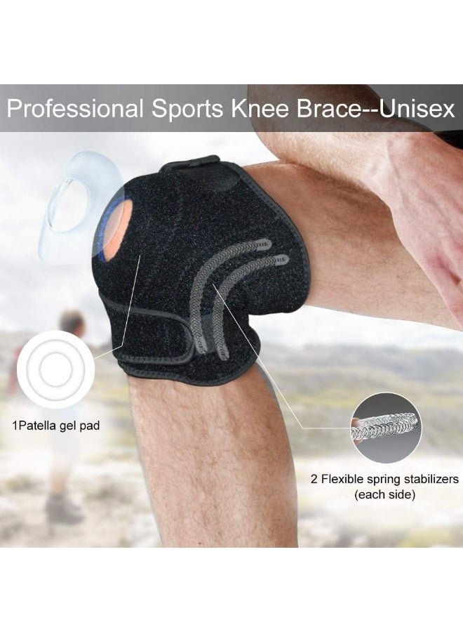 Breathable Adjustable Open Patella Knee Brace Support Knee Sleeve for Sports and Cycling - Image 2