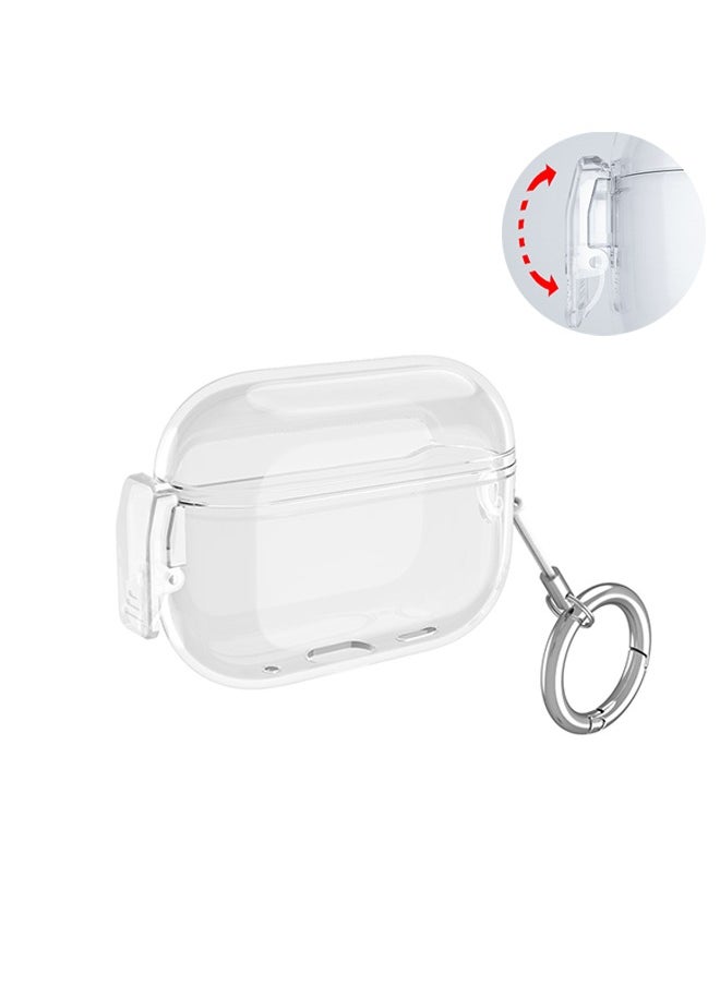 Generic - Protective Case with Lock for Airpods Pro 2 2022/Airpods Pro 2019, Shockproof Clear Case Cover with Keychain for Apple AirPods Pro 2/Airpods Pro - Image 1