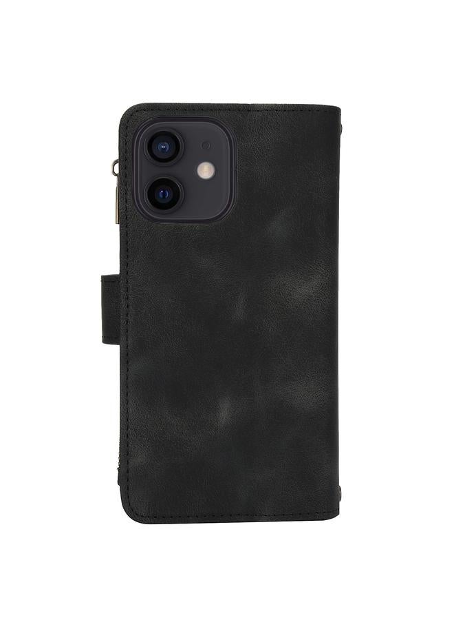 Zaboon Case For iPhone 12 Dream 9-Card Zipper Wallet RFID Leather Phone Case with Lanyard - Image 3