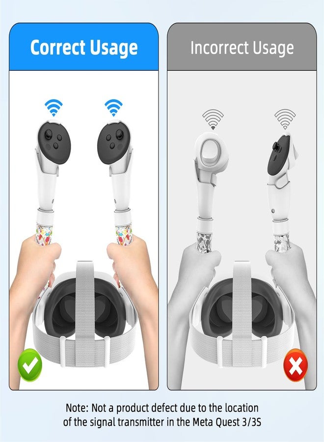 Rechale Upgraded Controller Extensions Gorilla Tag Long Arms for Meta Quest 3S/Quest 3 Beat Saber Handles Golf Club Attachment VR Sticks Controller Grips for Quest 3S/3 VR Gaming Accessories, Colorful White - Image 5