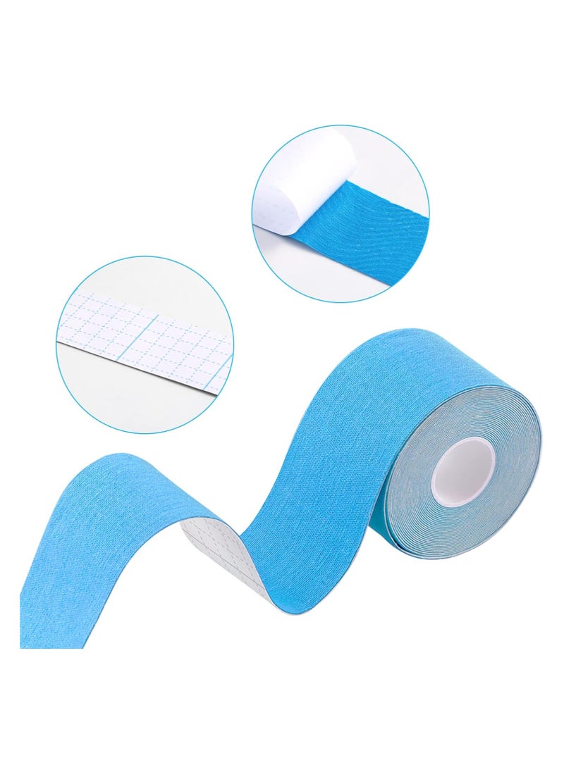 DELGREEN Tape Sports Tape for Muscles, 5 m x 5 cm, 3 Rolls (1 x Blue, 1 x Pink, 1 x Black) Kinesiology Tapes Waterproof & Elastic for Sports  - Image 5