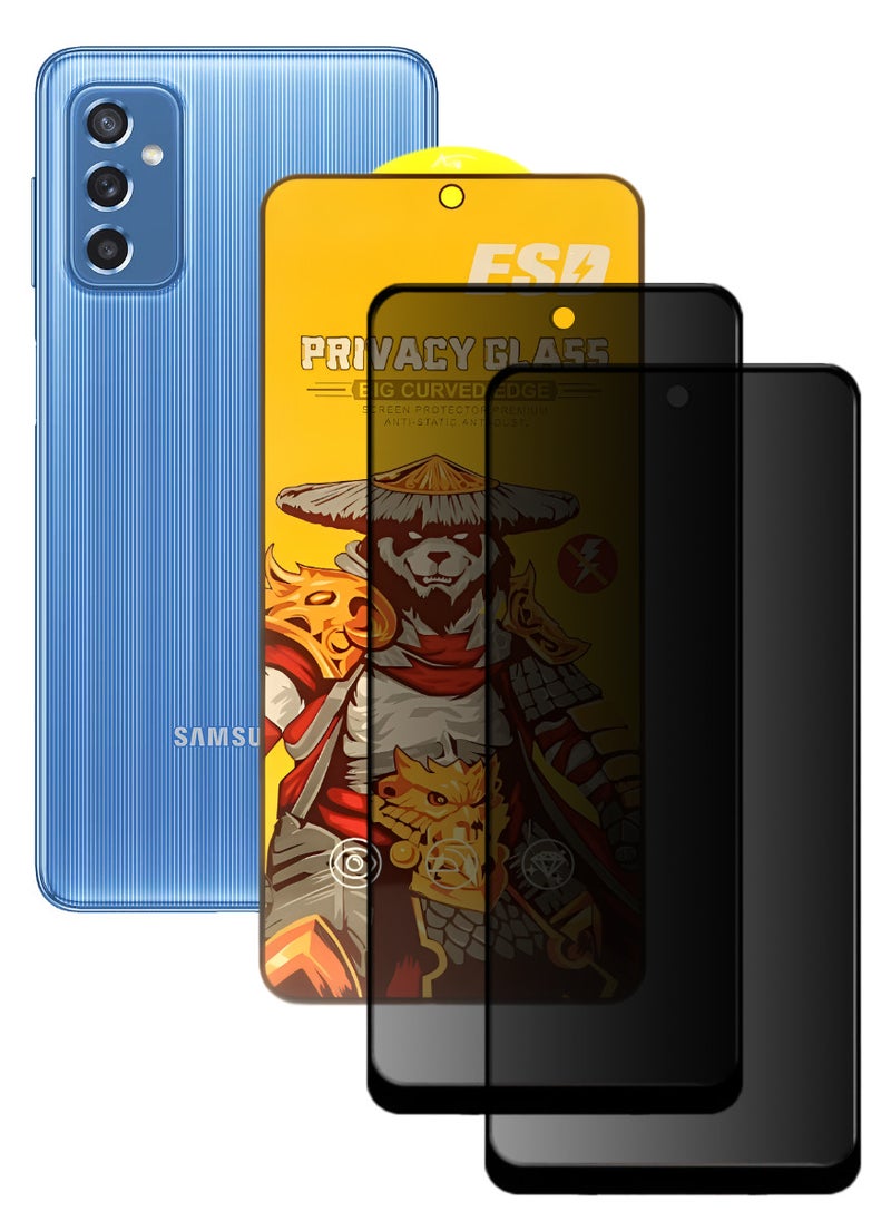 ESD 2 Pieces Tempered Dustproof Privacy Glass Screen Protector Compatible For Samsung Galaxy M52 5G - Image 1