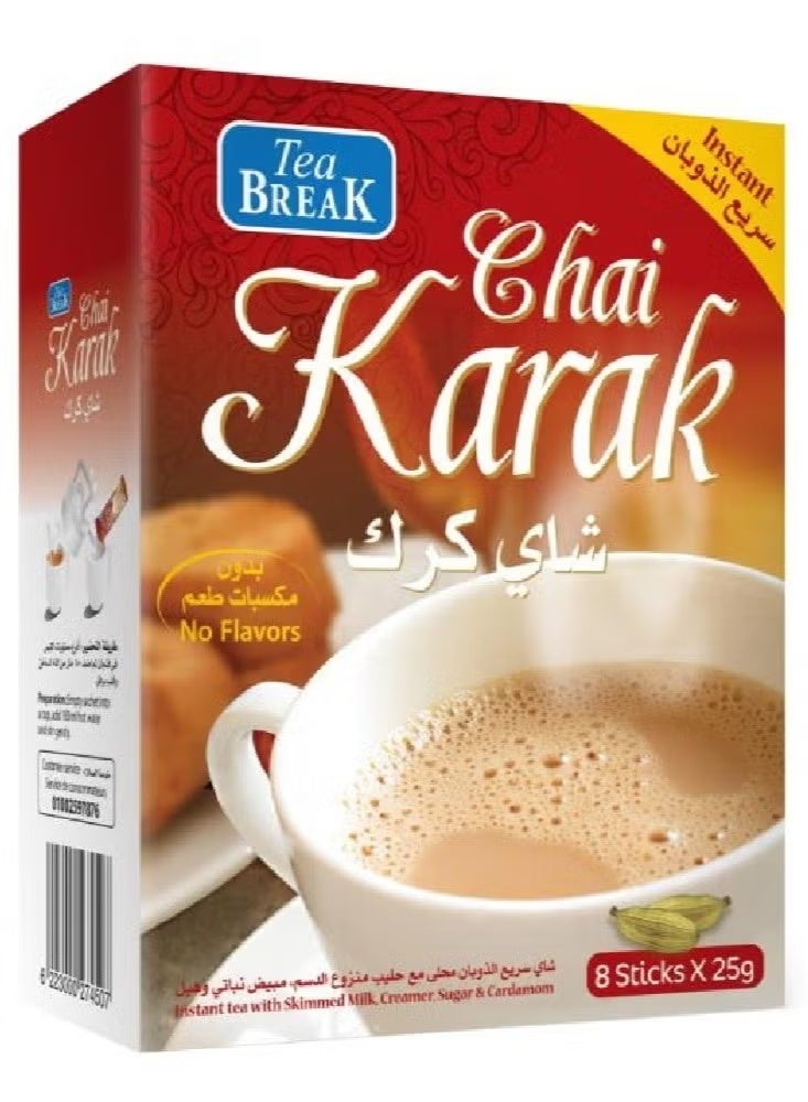 Tea BREAK Instant Chai Karak - 8 X 25g - Image 2