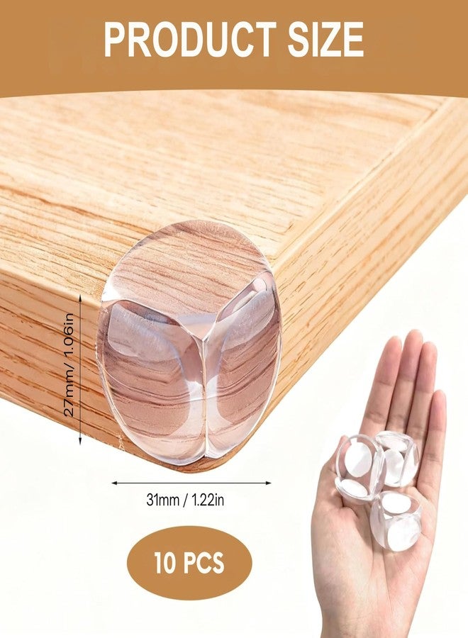 ONE AND ONLY واقي زوايا سيليكون فريد من نوعه لسلامة الأطفال - واقيات شفافة على شكل حرف C للحواف والزوايا للطاولات والأسرة والأثاث | ناعم وخالٍ من مادة BPA لحماية الأطفال | لاصق قوي | عبوة من 12 قطعة - Image 2