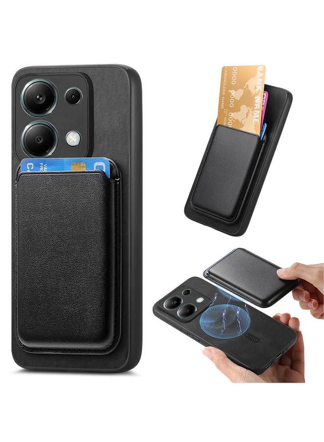 The Bros Case For Xiaomi Redmi Note 13 Pro 4G Retro Magsafe Card Bag PU Back Cover Phone Case