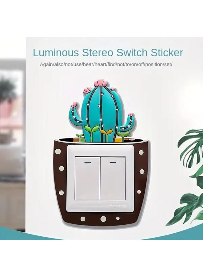 Glow In The Dark Switch Cover No Drill Adhesive Backing Easy Installation 1pc - Image 3