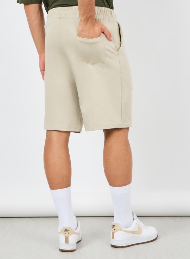 Styli Oversized Solid Shorts with Drawstring - Image 4