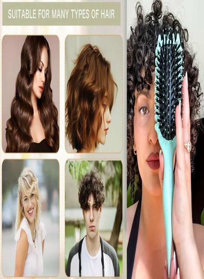 MOSPROS فرشاة تحديد تجعيدات الشعر من موسبروس (عبوة من قطعة واحدة) - فرشاة تصفيف احترافية للشعر المجعد للرجال والنساء | فرشاة لفك التشابك، وتحديد شكل التجعيدات، وتنعيم الشعر | تقلل من الشد والتقصف لجميع أنواع الشعر المجعد - Image 5